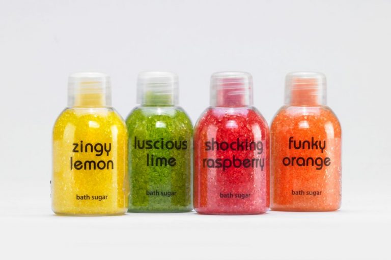 'No label look' clear on clear for bath salts