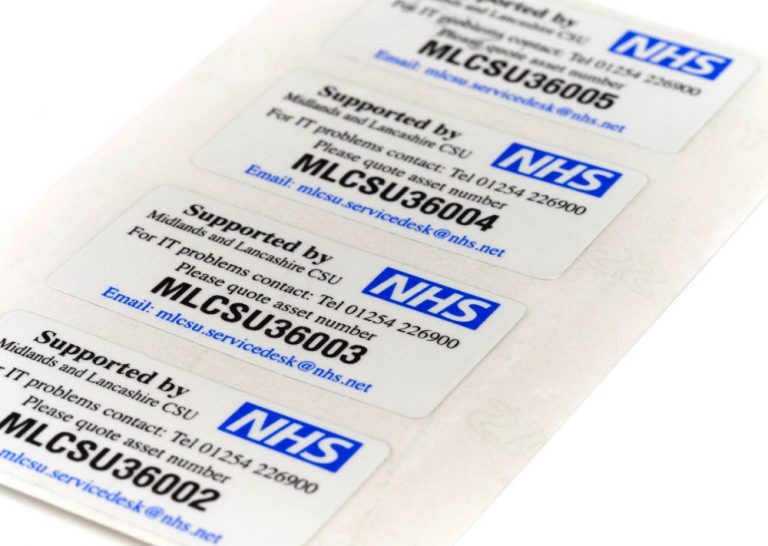 Sequentially numbered asset label