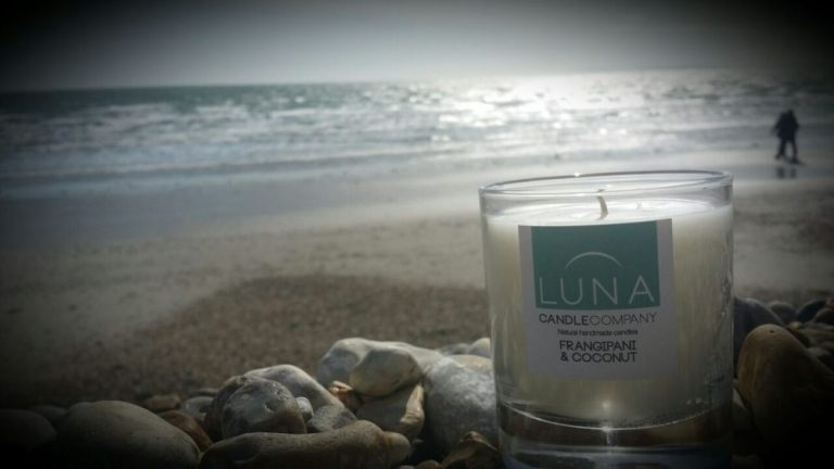 Candle label printed on biodegradable stock