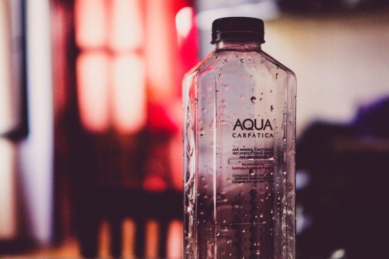 Clear on clear label for water bottle
