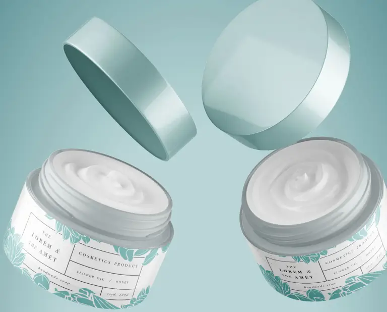 Cosmetic labels with soft touch laminate