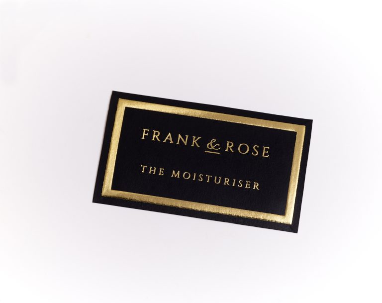 Foiled and embossed beauty label